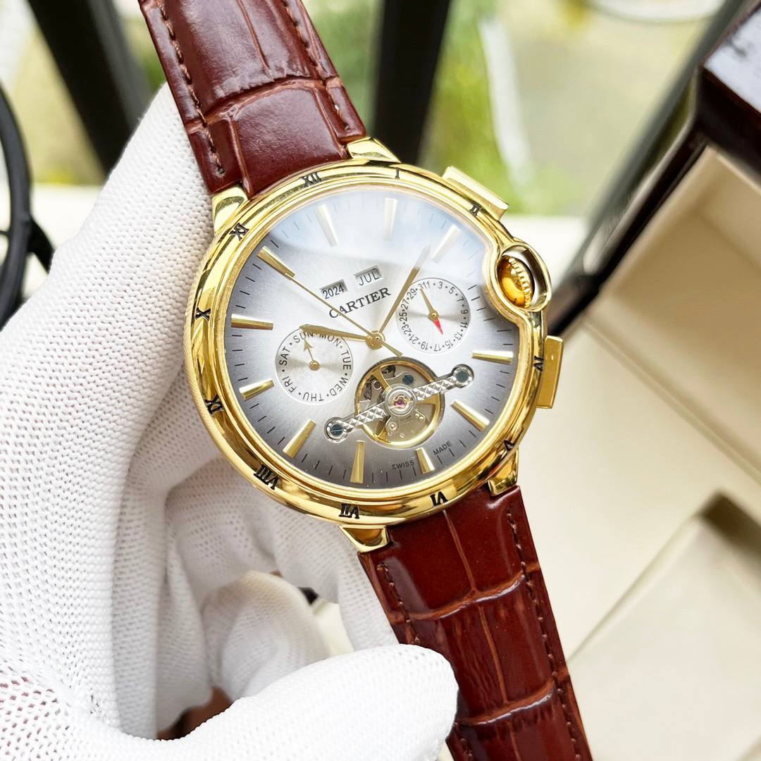 Cartier Ballon Bleu-Style Multi-Function Full Calendar "Open-Heart" Watch